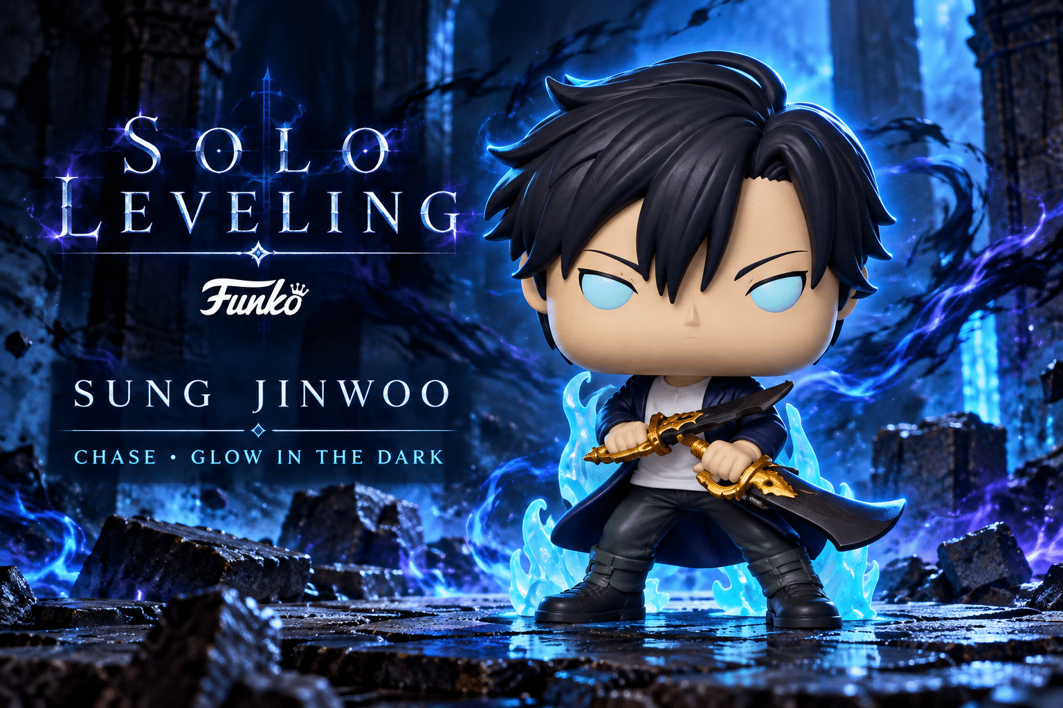 Solo Leveling — Sung Jinwoo #2496 Chase Glow in the Dark Funko Pop